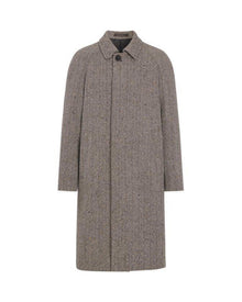 Raglan Herringbone Coat – Hazelnut Brown