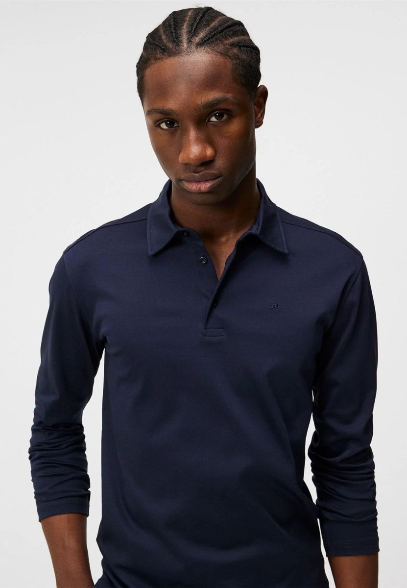 J.Lindeberg Asher Long Sleeve Polo - Mandy