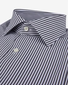 Black Striped Jersey Shirt - Slimline