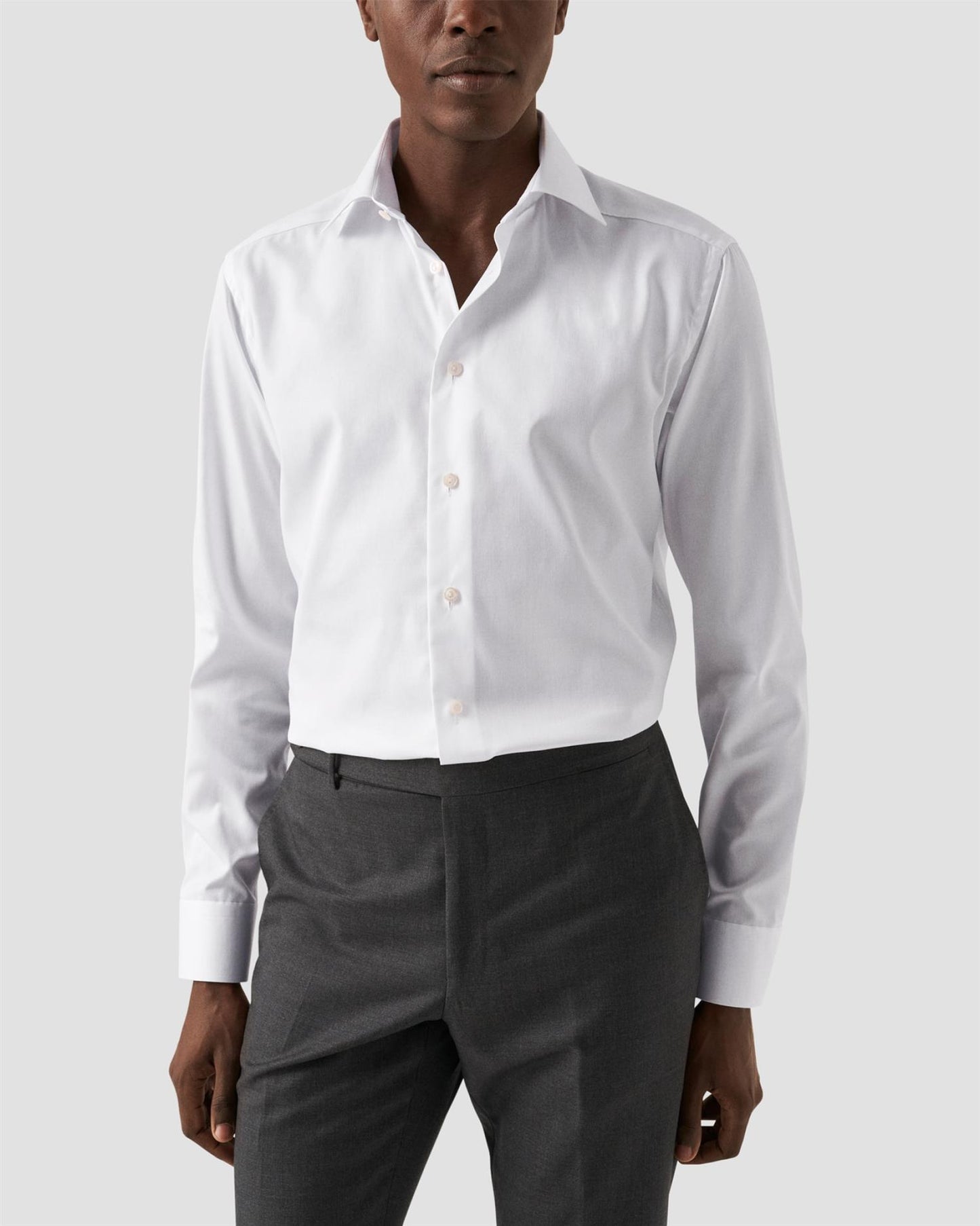 White Twi  ll Shirt contemp
