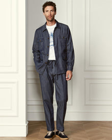 Cotton denim overshirt