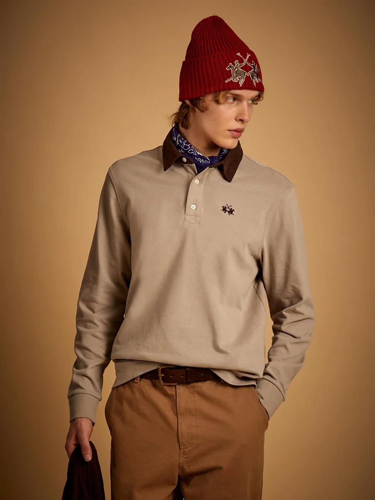 Duke Langermet Polo – Vintage Khaki
