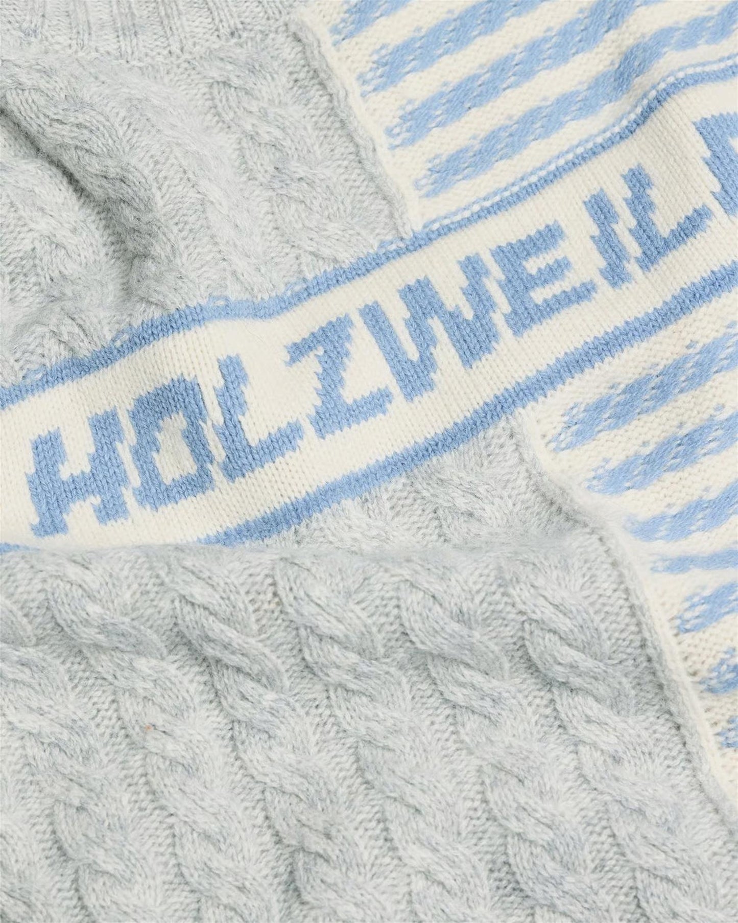 Logo Wool Cableknit Sweater