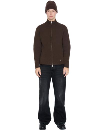 Wool Zip Cardigan