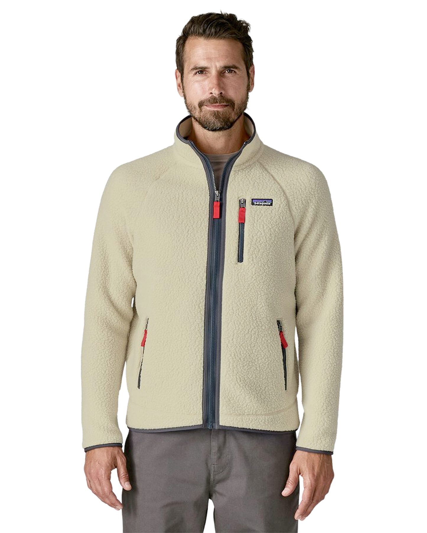 Retro Pile Jacket – Pelican / Smolder Blue