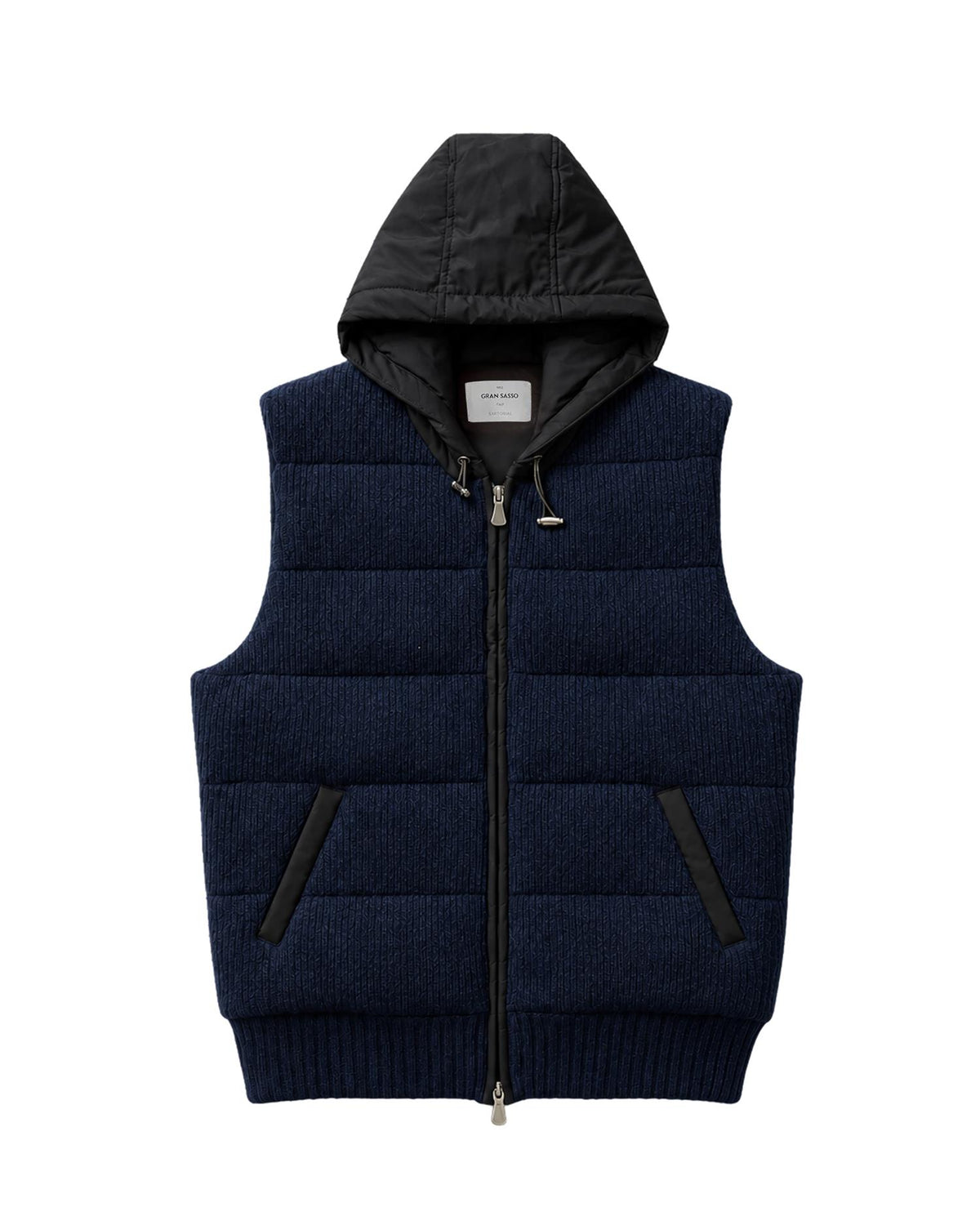 Sartorial Vest with Hood - Dark Blue