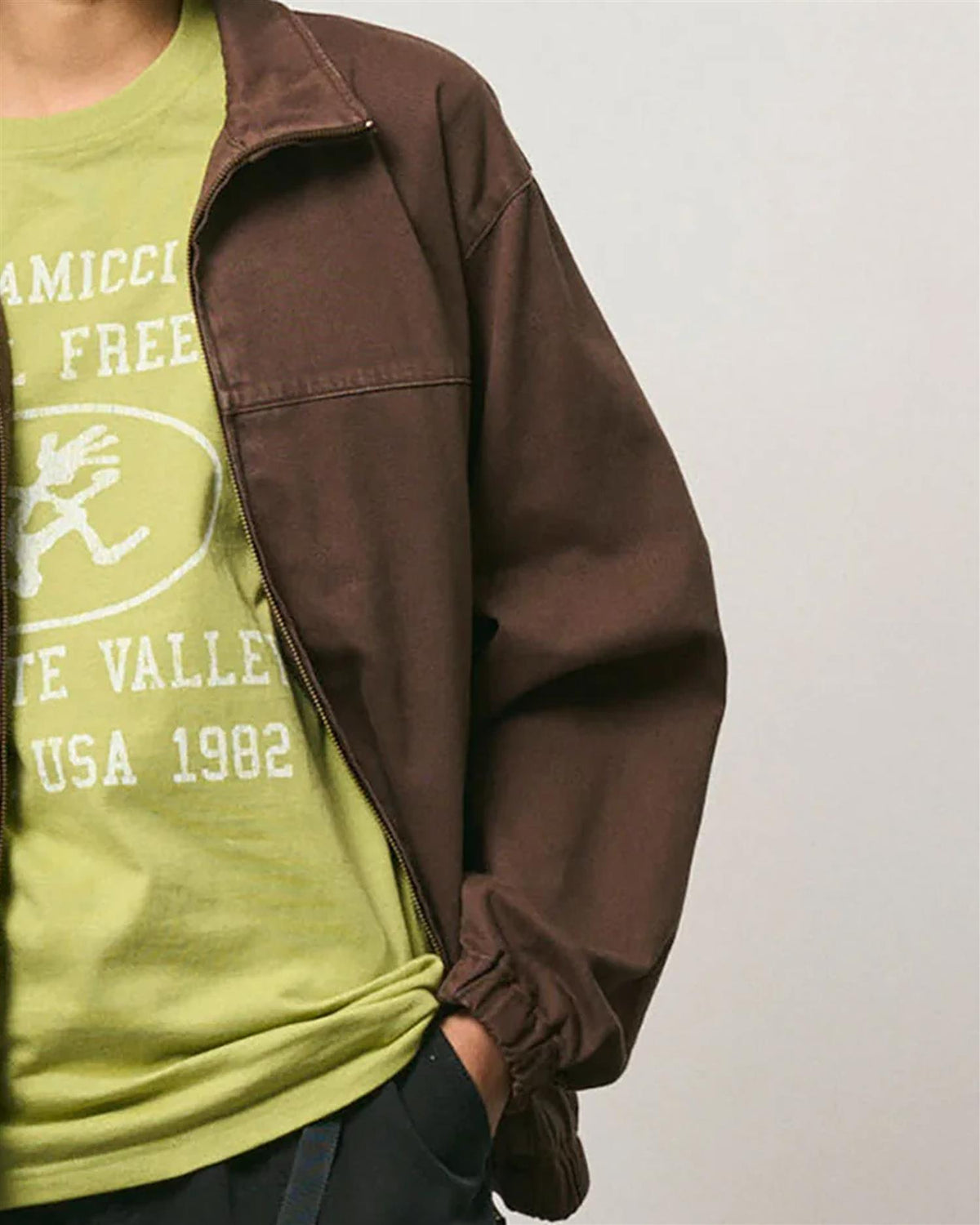 Twill-Around Jacket Brun