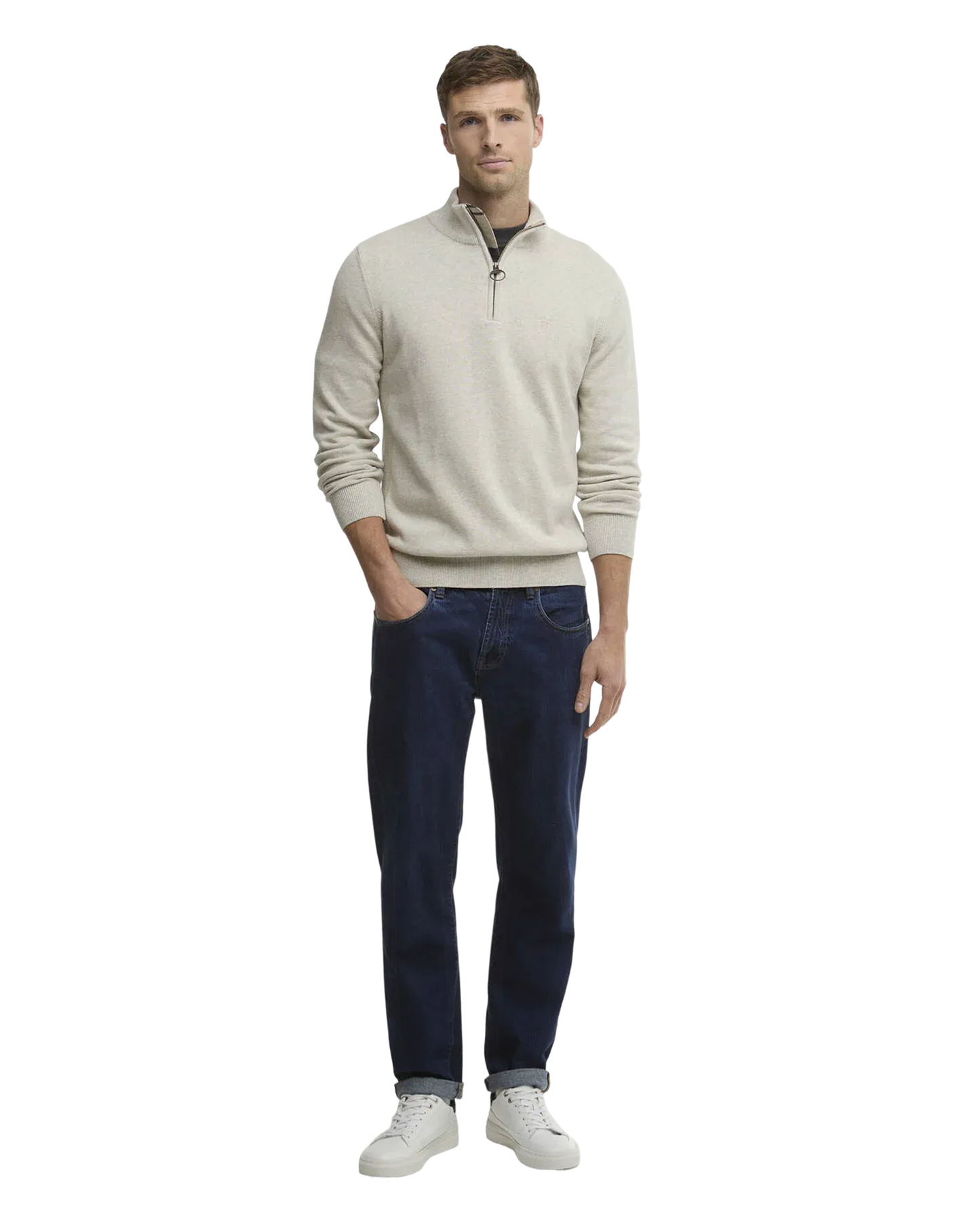 Cotton Quarter-Zip Jumper