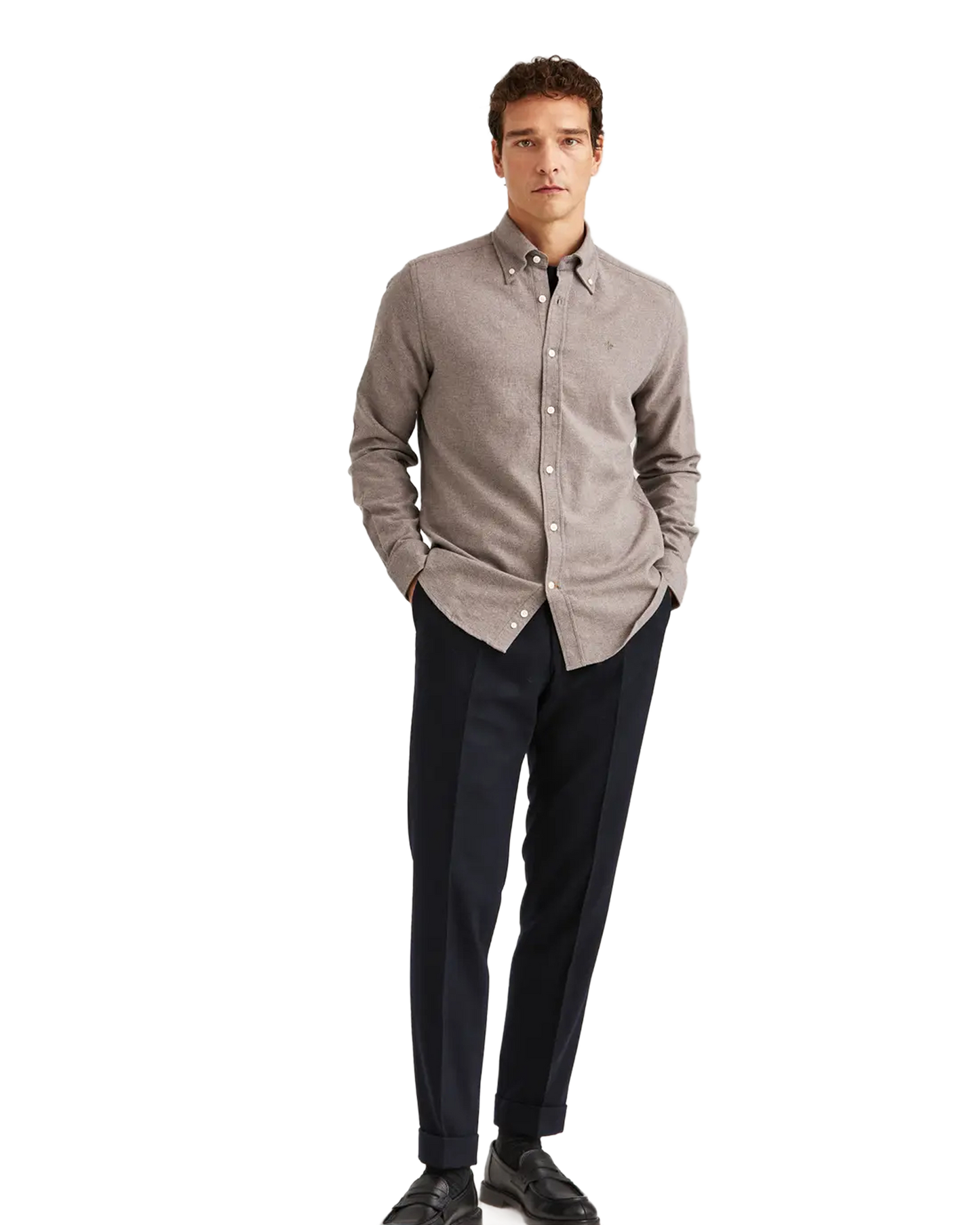Twill Flannel shirt slim