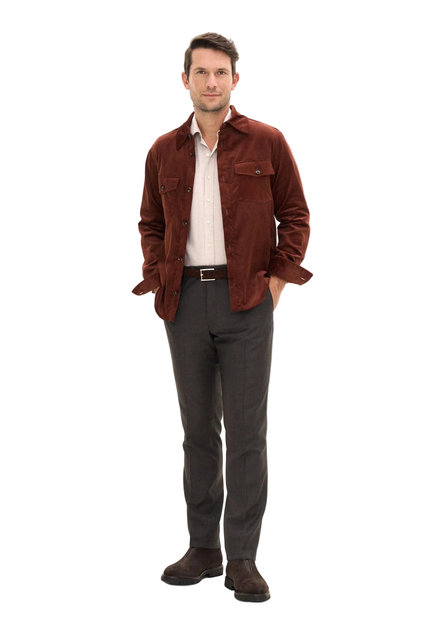 Magnus Shirt Jacket Orange Rust