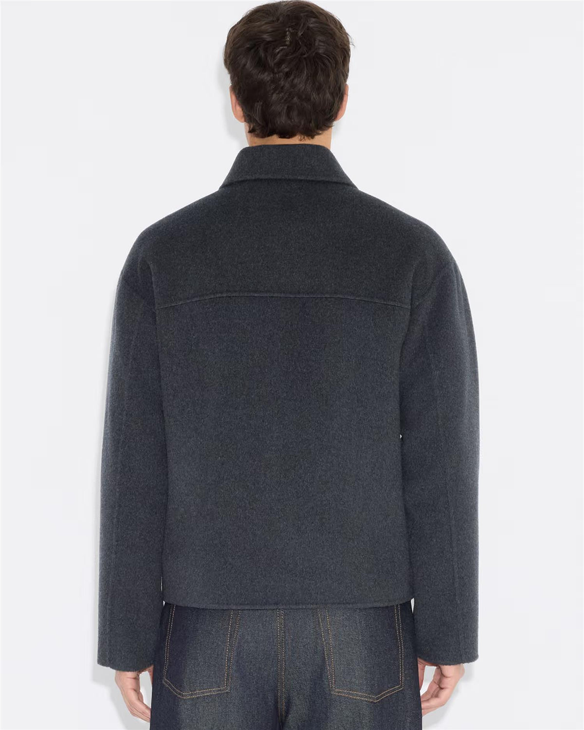 Chive Zip-Up Wool Jacket Grå
