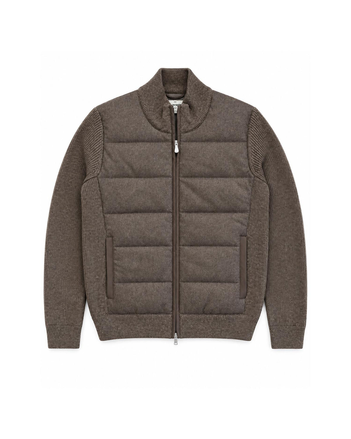 Zip Jacket Flanell – Brun
