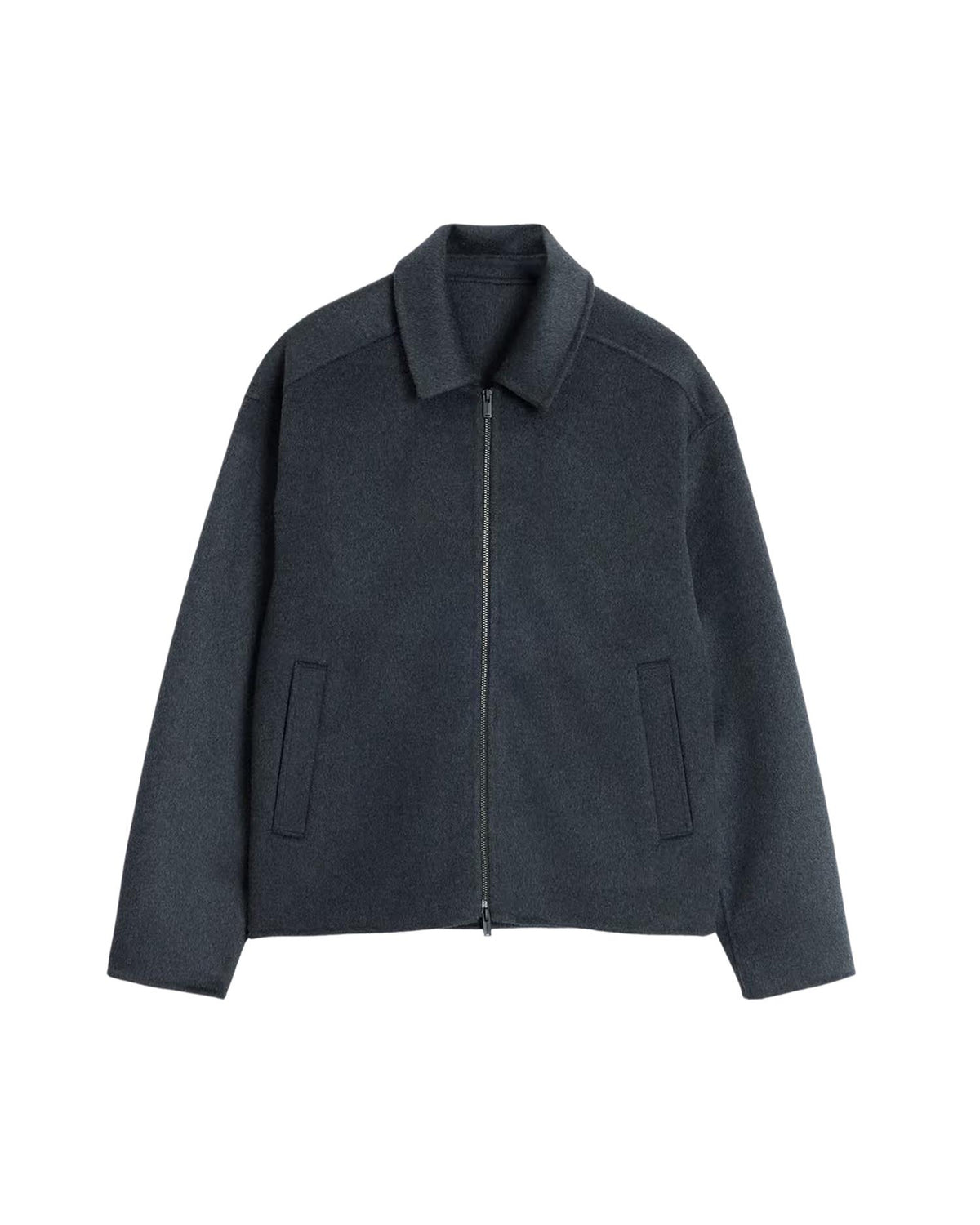 Chive Zip-Up Wool Jacket Grå