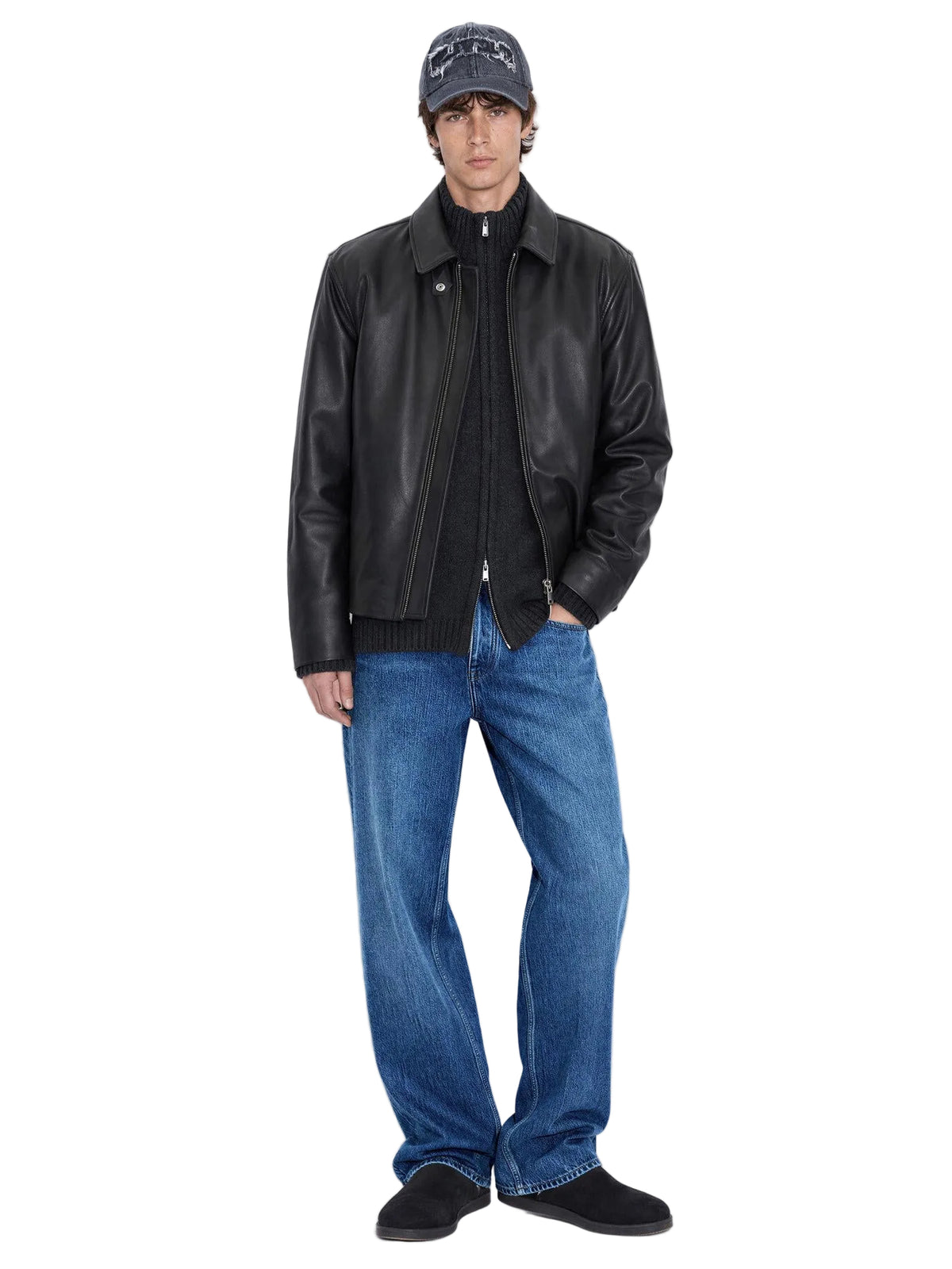 Andreas Zip-Up Cardigan - Dk. Grey