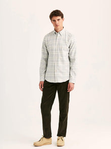 Flannel Mouliné Shirt Slim Fit – Grey