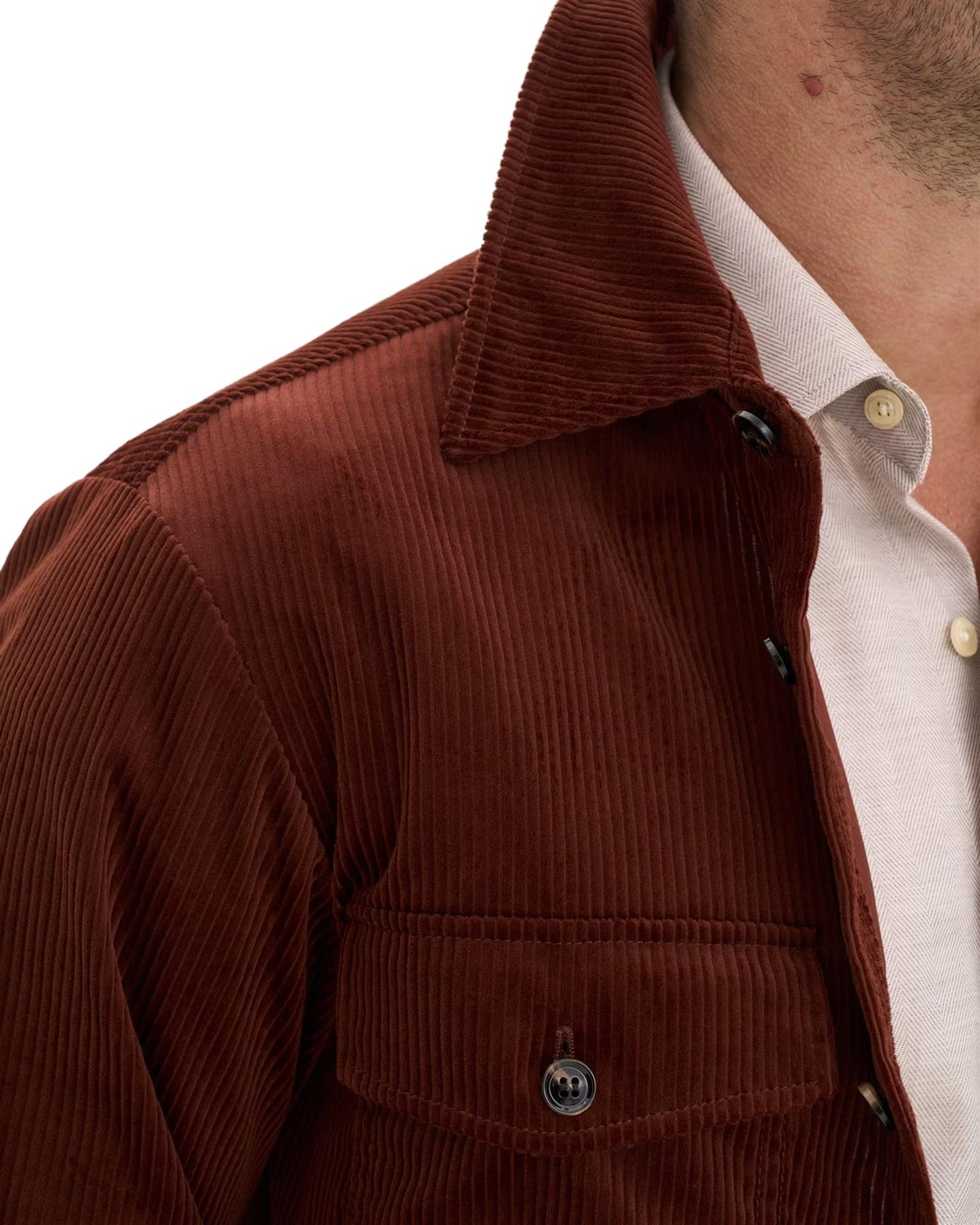 Magnus Shirt Jacket Orange Rust