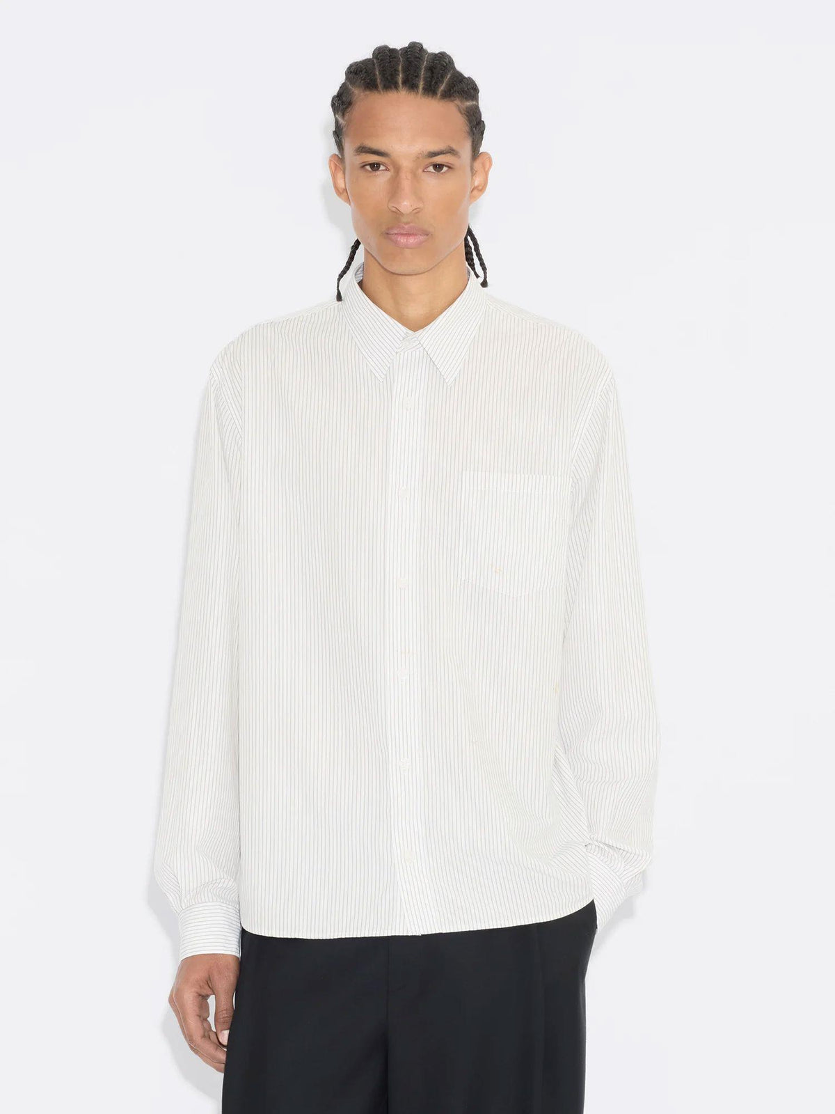 Salt Bamboo Mix Skjorte – Grey Stripe