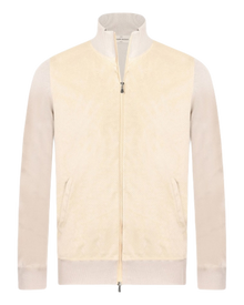 Organic Cotton & Alcantara Jacket – Bege