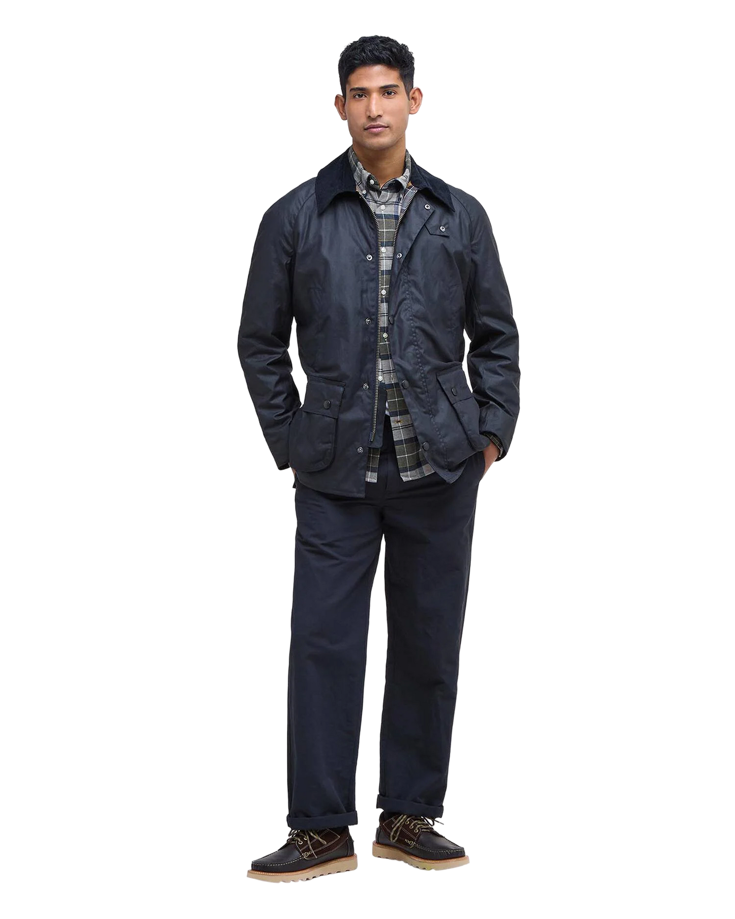Barbour Ashby Wax Jacket Navy