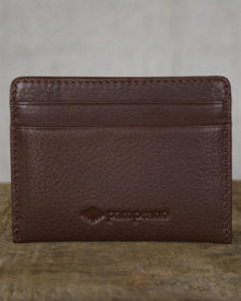 Rombo Card Slip - Brown Leather