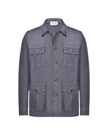 Cotton denim overshirt