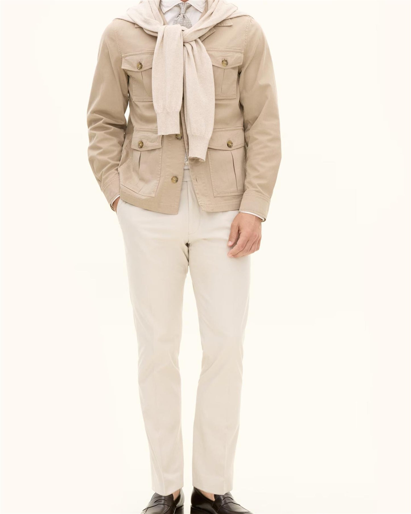 Regular Fit Safari Overshirt Bomullsstretch