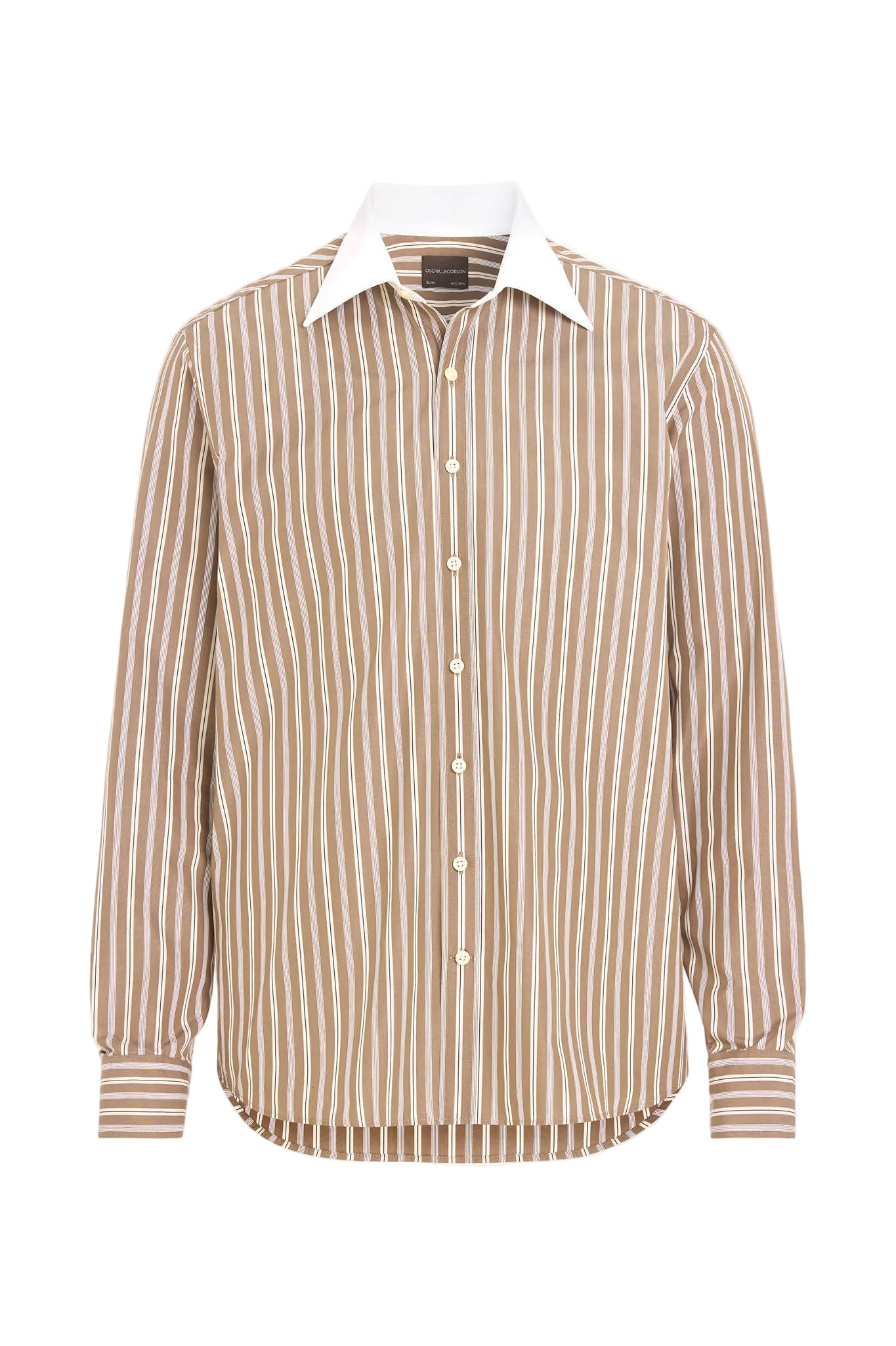 Reg Fit Turn Down Multistripe Shirt Barque Brown