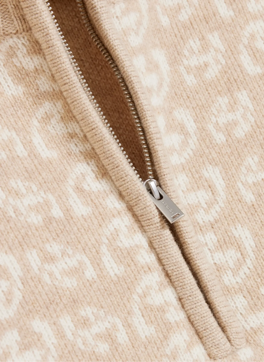 Holzweiler Castle Emblem Half Zip Sand Mix - Mandy
