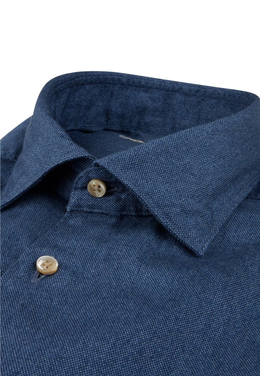 Stenströms Casual blue twill shirt fitted body - Mandy