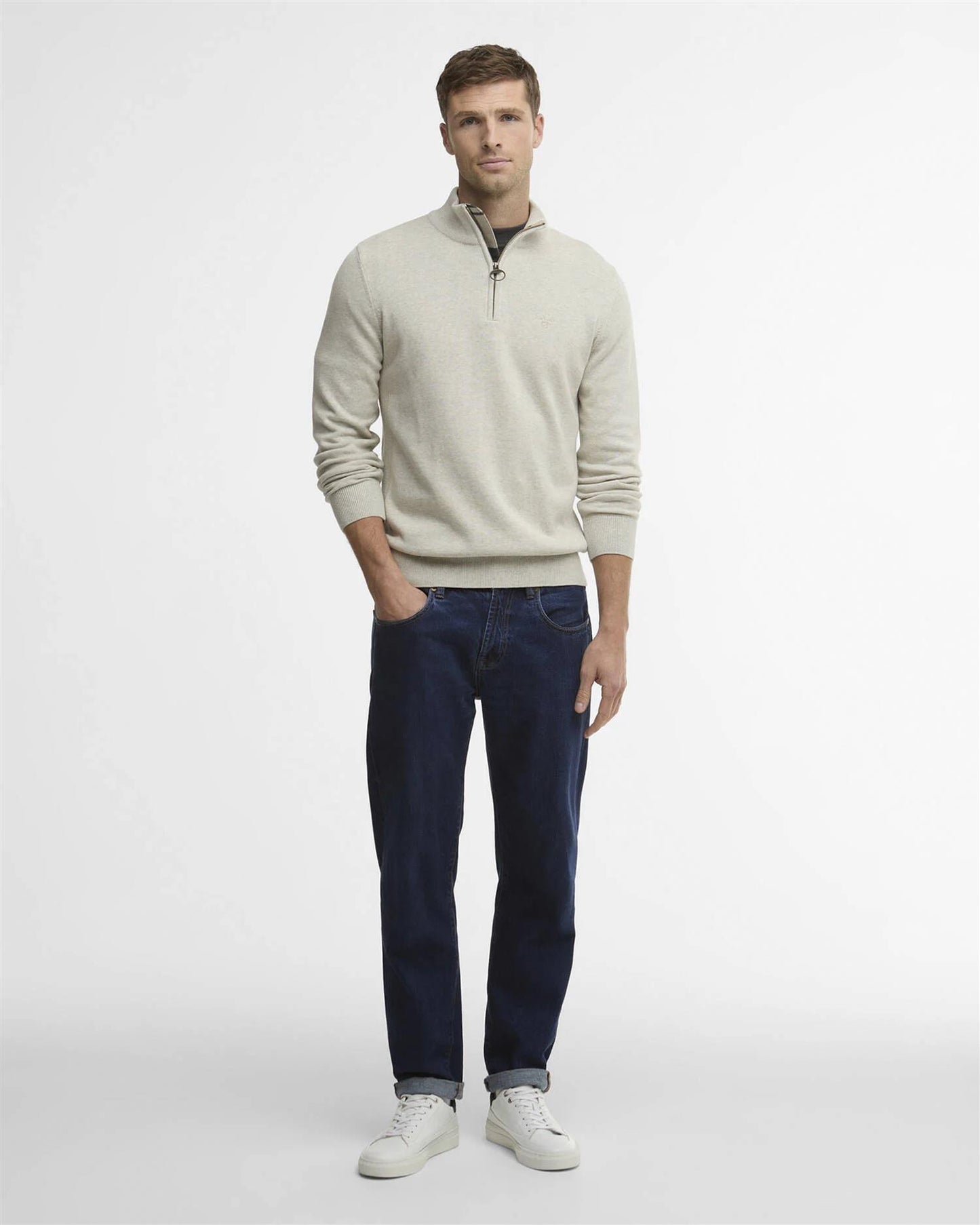 Cotton Quarter-Zip Jumper