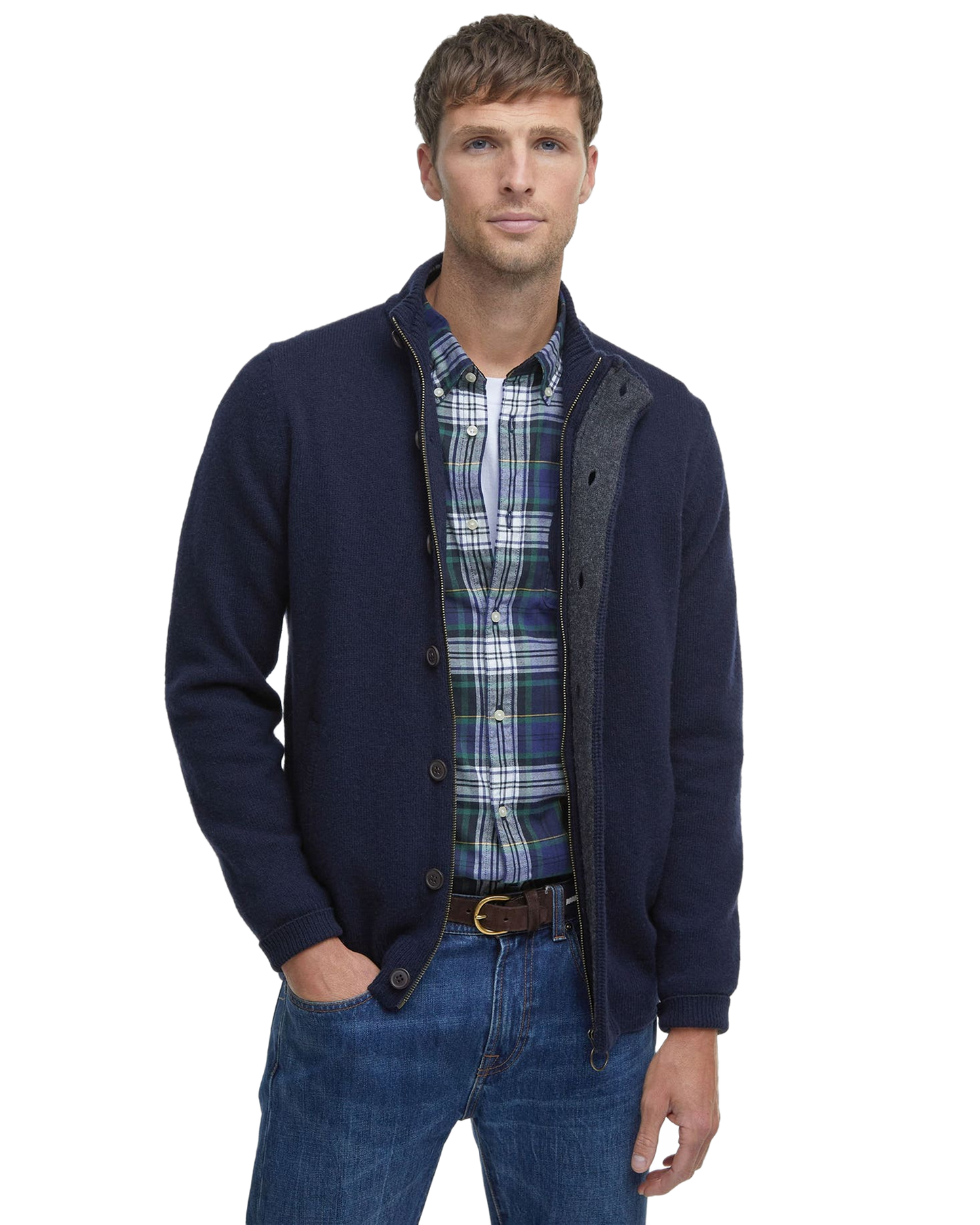 Essent Patch Zip Through Knitted Jumper