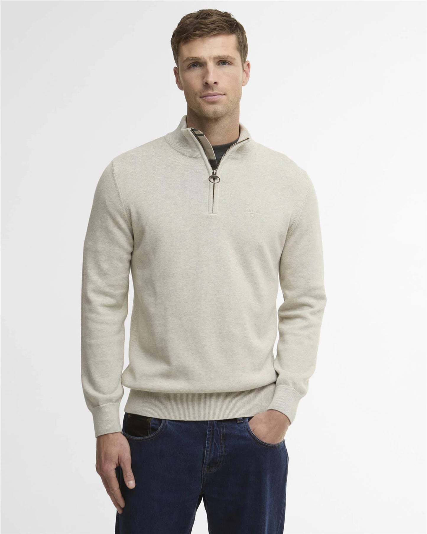 Cotton Quarter-Zip Jumper