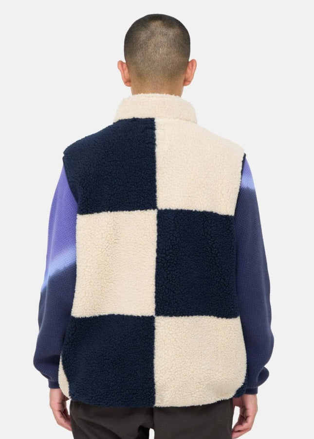 Gramicci Checkered Sherpa Vest Natural - Mandy