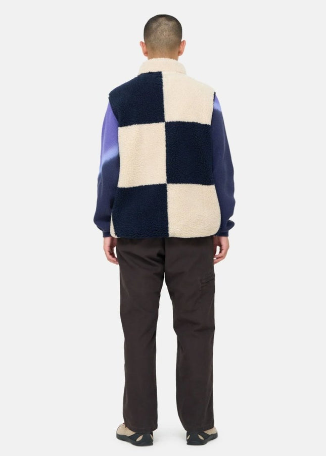 Gramicci Checkered Sherpa Vest Natural - Mandy