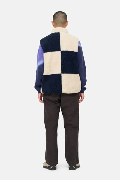 Gramicci Checkered Sherpa Vest Natural - Mandy