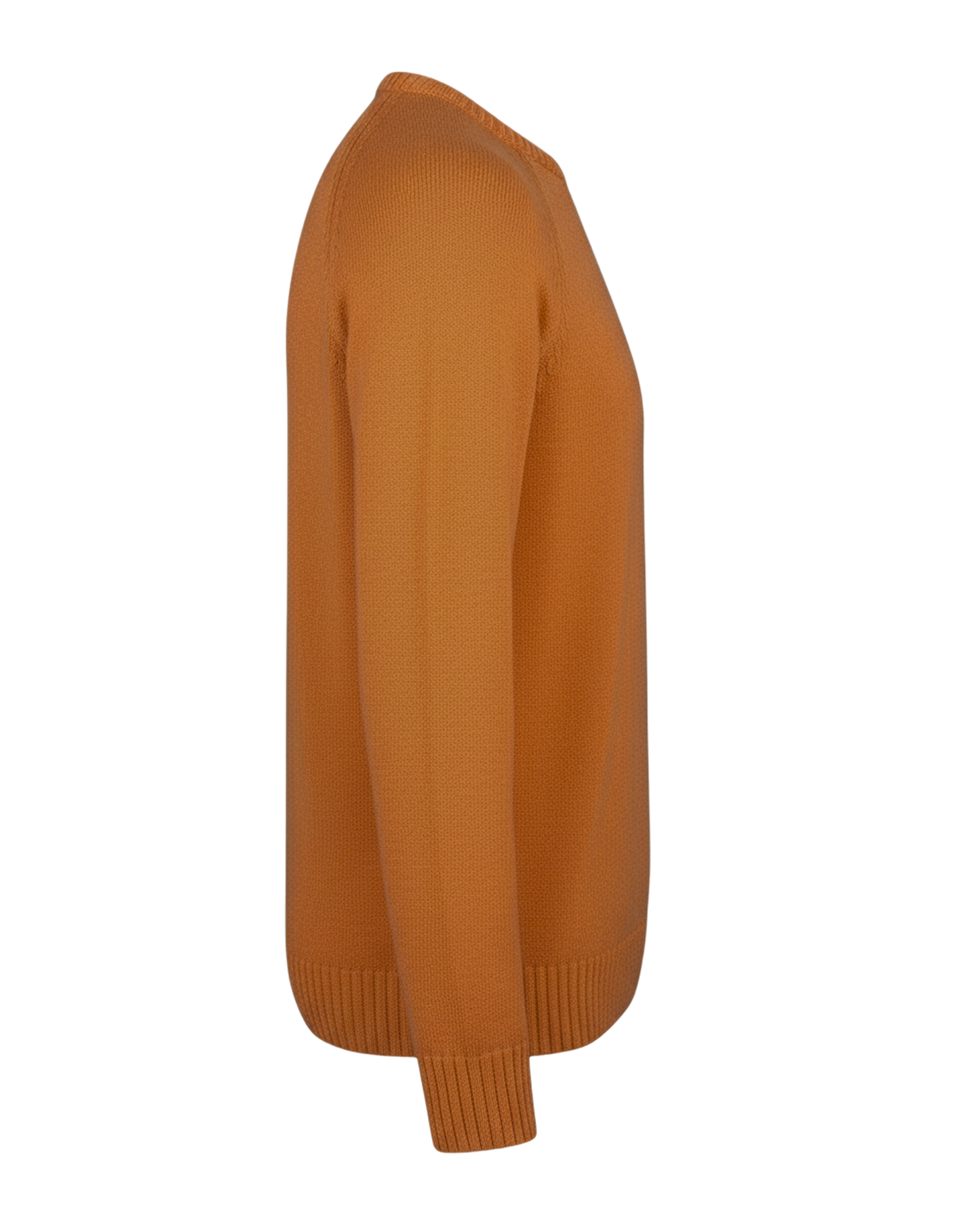 Crew Neck Sweater Boucle Cotton-cashmere - Burnt Orange