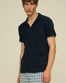 Navy Polo Terry Shirt