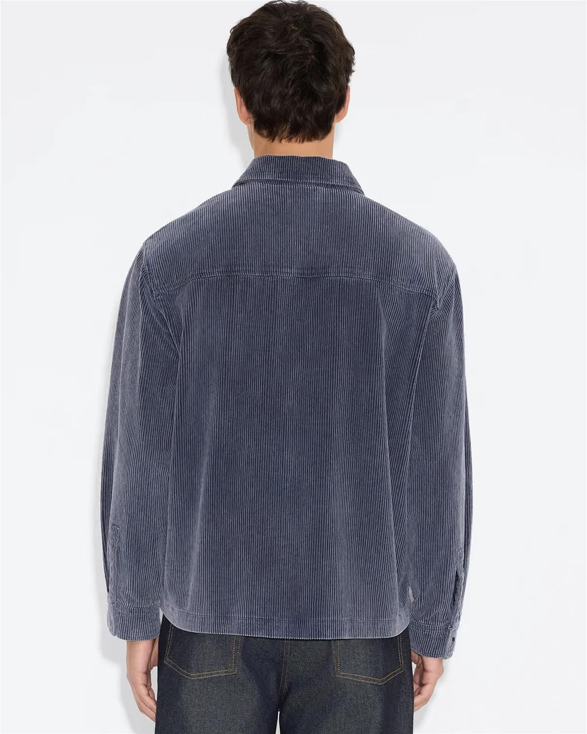 Leaf Relaxd Cord Overshirt Navy