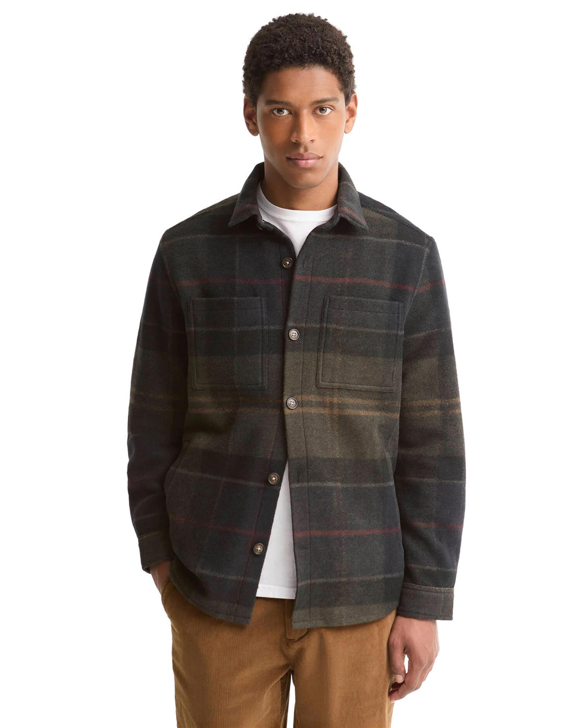 Woodlane Brushed Check Overshirt – Shadow Classic Tartan