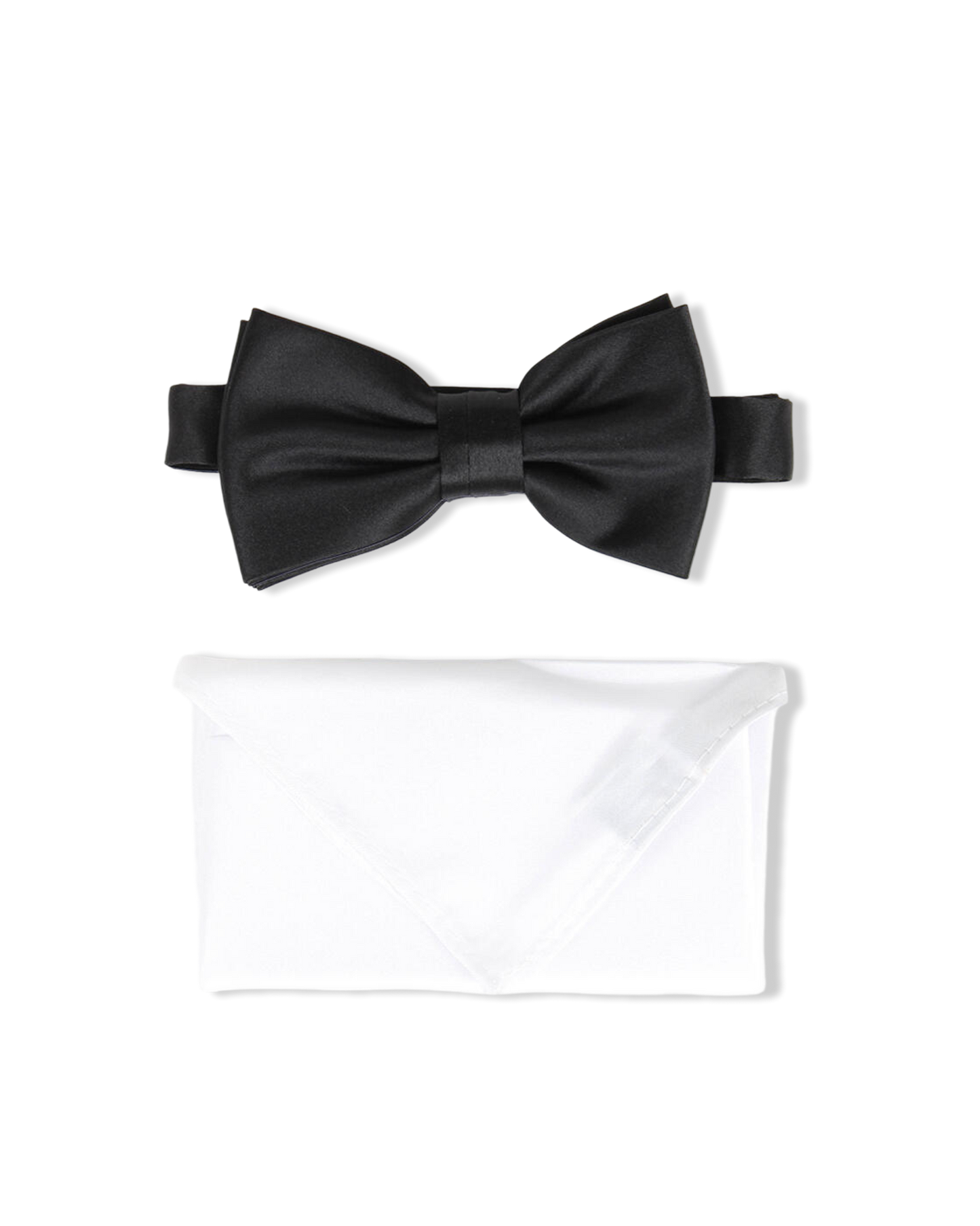 Bowtie Flat End w/Handky - Sort/Hvit