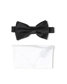 Bowtie Flat End w/Handky - Sort/Hvit