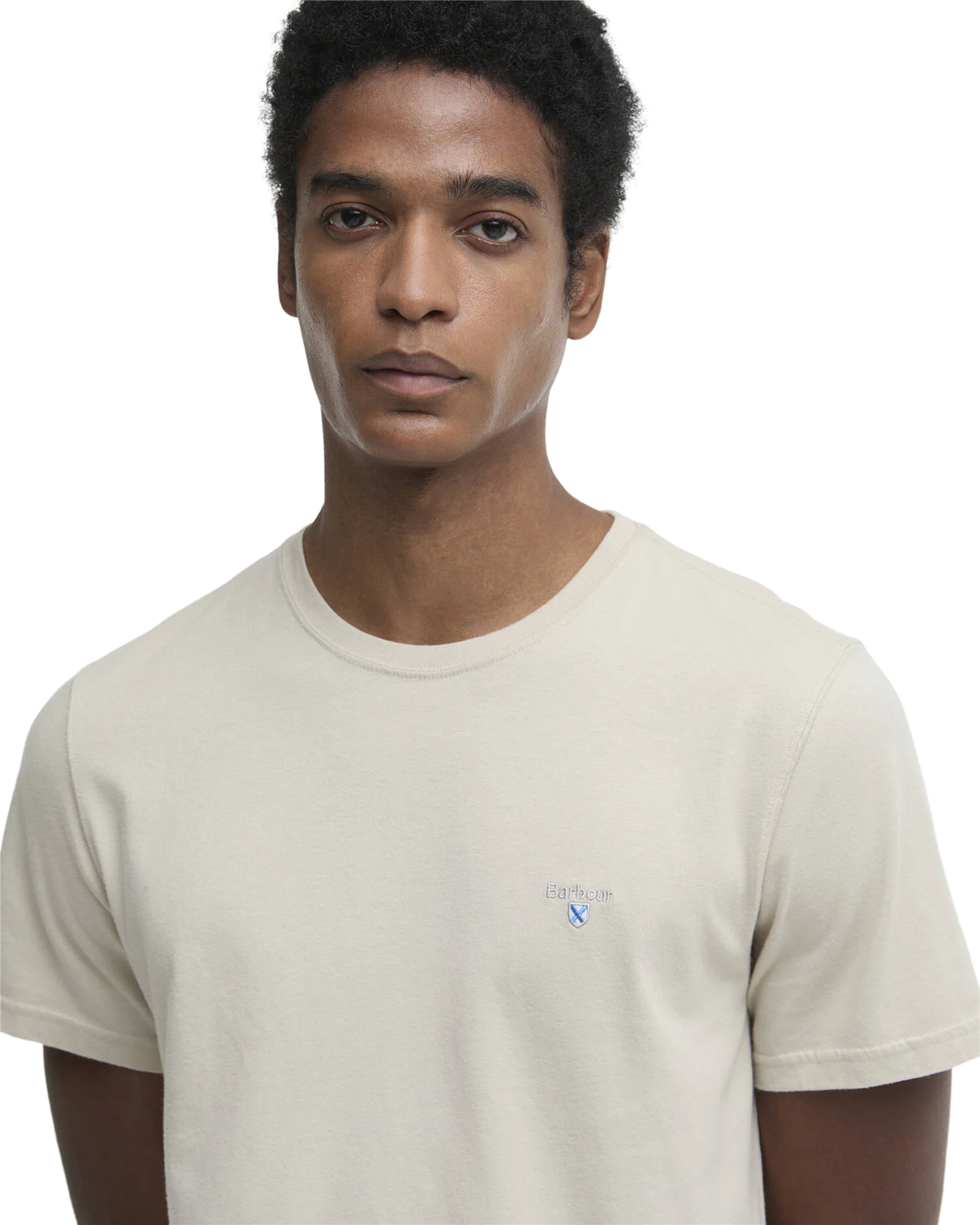 Barbour Tartan Sports T-Shirt – Beige