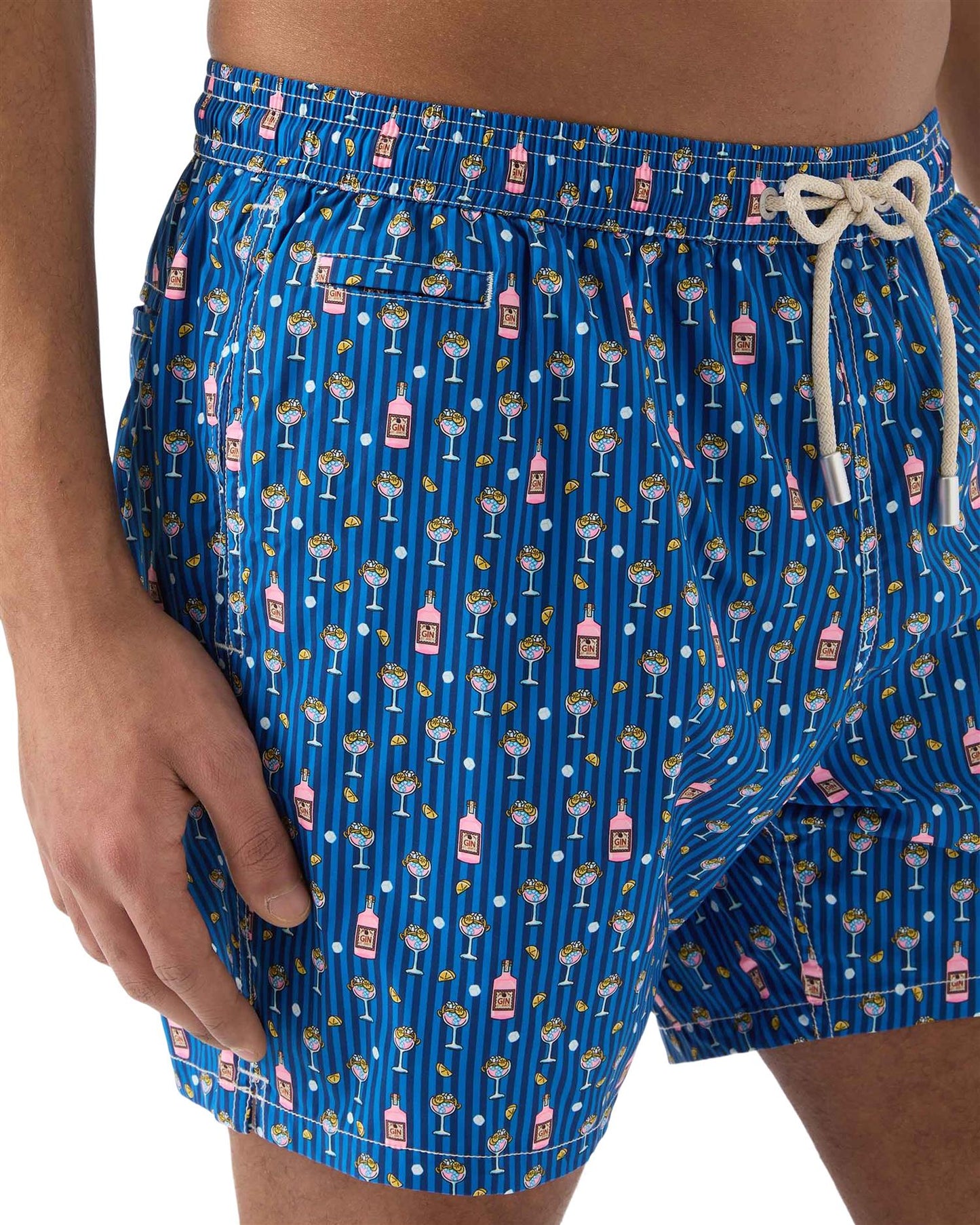 Lighting Micro Swim Shorts – Navy Cocktail Print