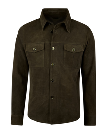 Grønn Semsket skjortejakke