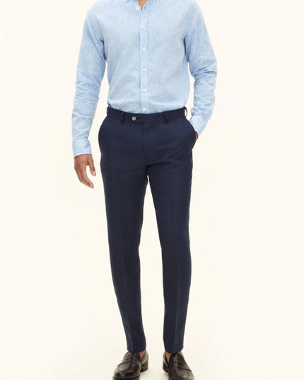 Oscar Jacobson Denz Slim Fit Linen Trousers - Dressbukse - Mandy