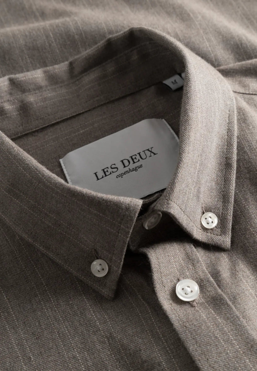 Les Deux Desert Reg Stripe Shirt - Mandy