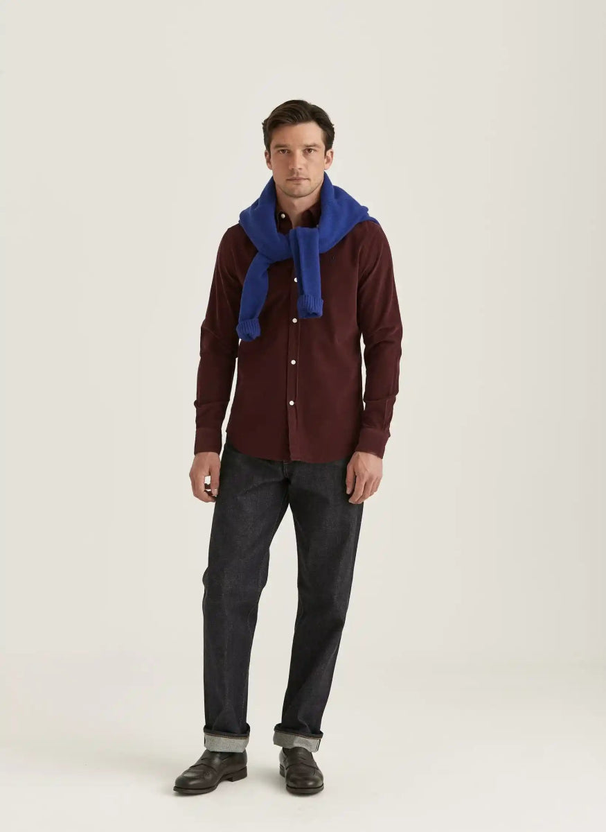 Morris Stockholm Douglas Cord Shirt Slim Fit - Mandy