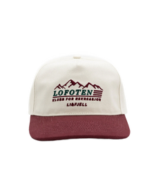 Lofoten Rekreasjon Caps - – Hvit/Burgunder