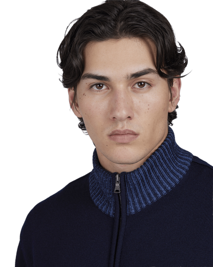 Soft Cool Touch Wool Sweater with Zip Closure