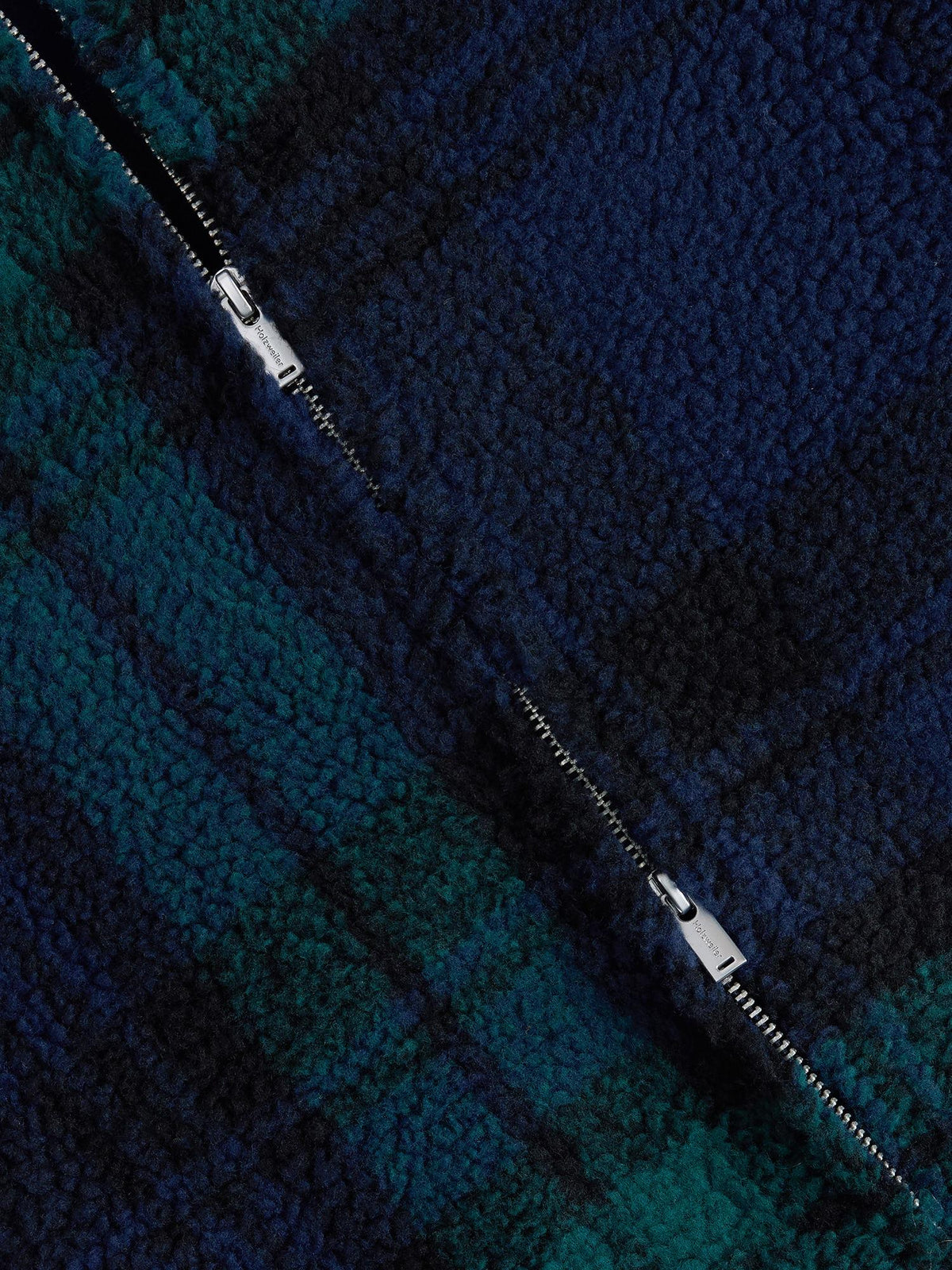 Elix Fleece Overshirt – Navy Check